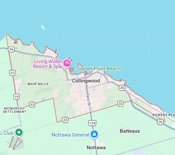 Service Areas Map
